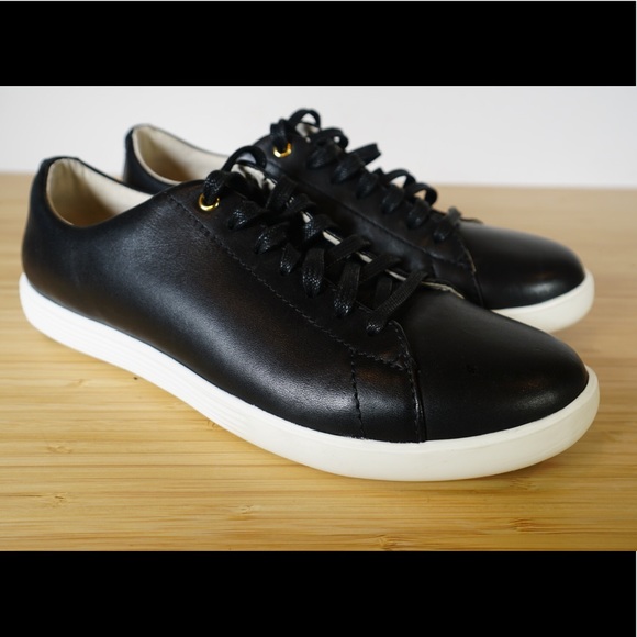 cole haan black leather shoes